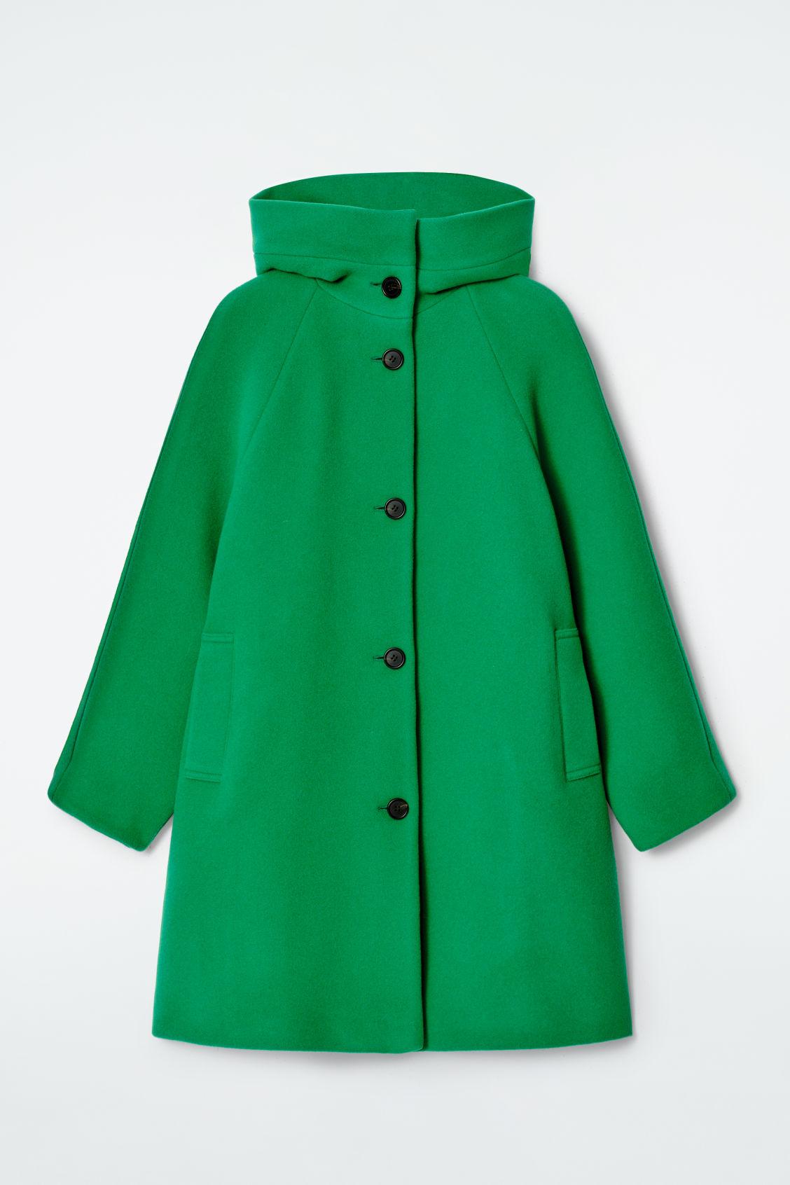 OVERSIZED WOOL HOODED COAT Product Image