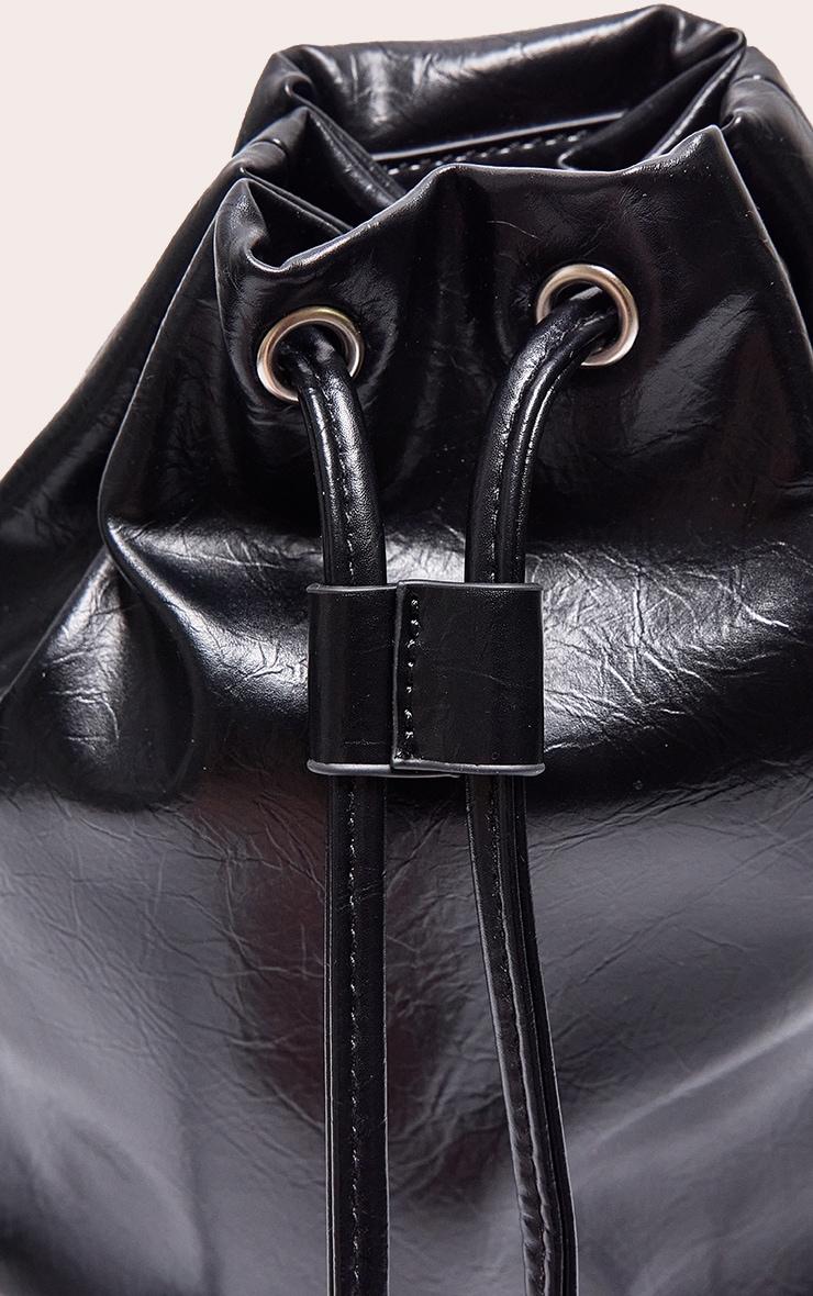 Black PU Pocket Backpack Product Image