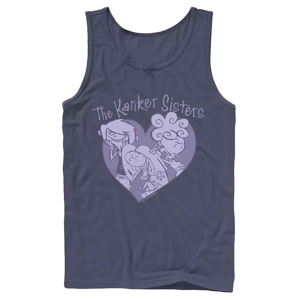 Men's Ed, Edd & Eddy The Kanker Sisters Purple Hue Heart Portrait Tank Top,  Product Image