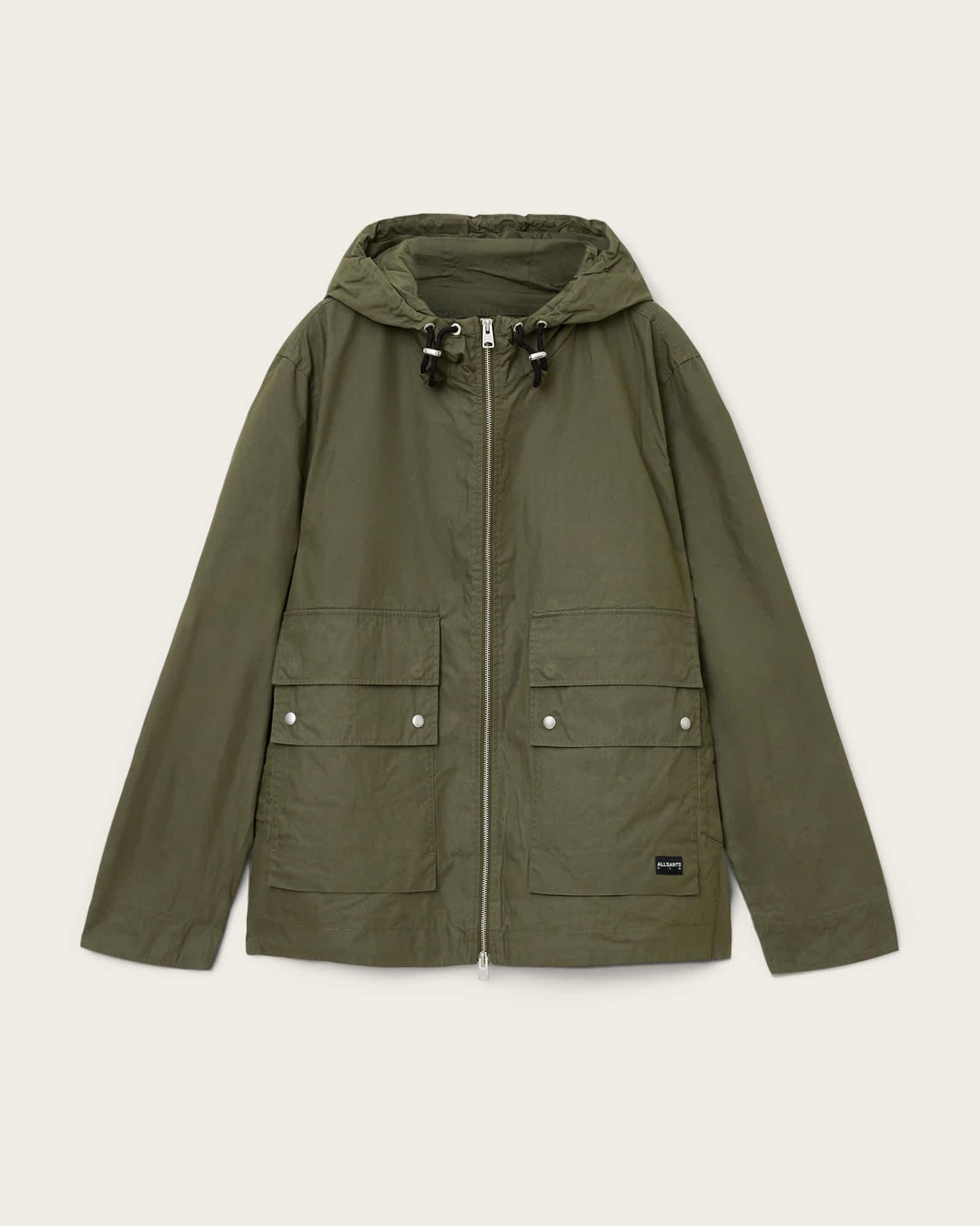 Morton Hooded Jacket KHAKI GREEN | ALLSAINTS US Product Image