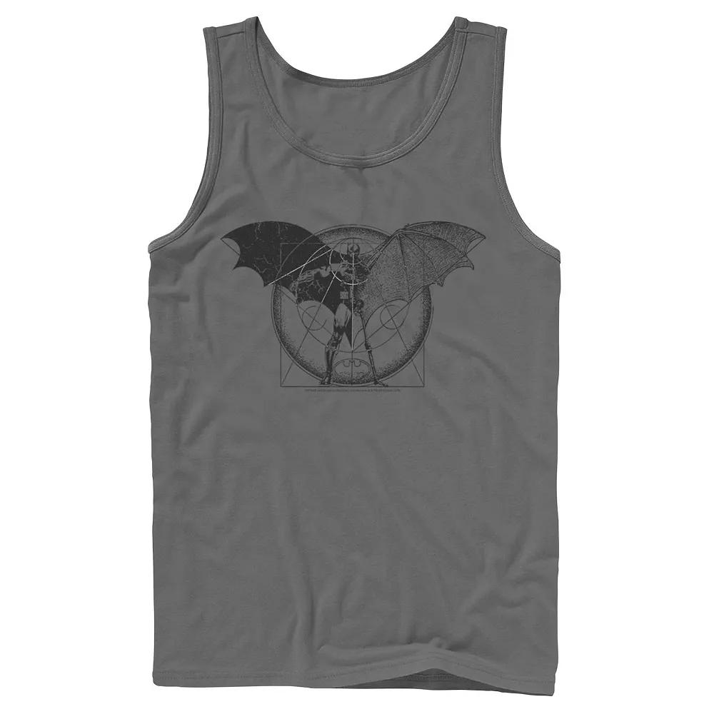 Men's DC Comics Batman Half Skeleton Sketched Poster Tank Top,  Product Image