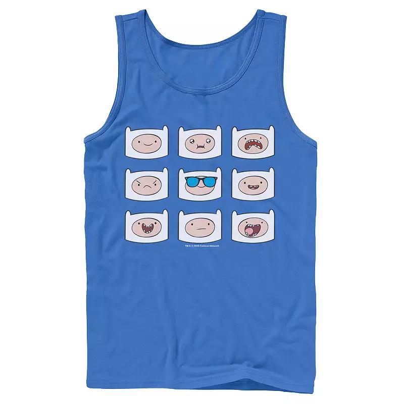 Men's Adventure Time Finn's Many Faces Grid Tank Top,  Product Image