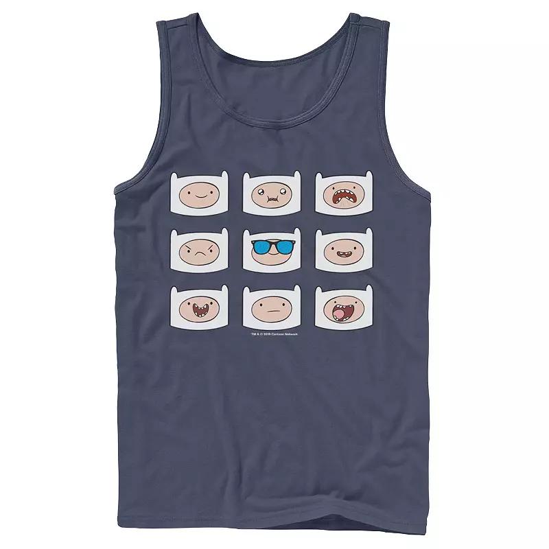 Men's Adventure Time Finn's Many Faces Grid Tank Top,  Product Image