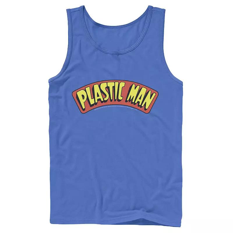 Men's DC Comics Plastic Man Text Logo Poster Tank Top,  Product Image