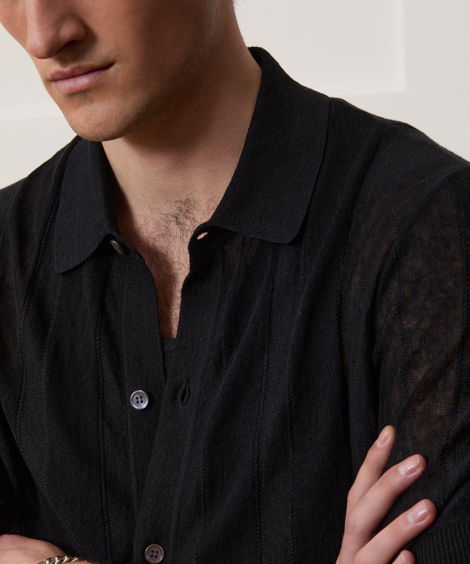 Italian Linen Sweater Polo Product Image