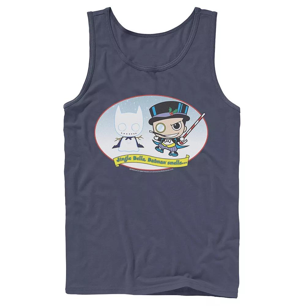 Men's DC Comics The Penguin Jingle Bells Batman Smells Christmas Tank Top,  Product Image
