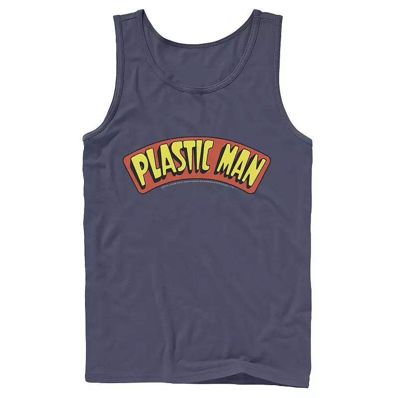 Men's DC Comics Plastic Man Text Logo Poster Tank Top,  Product Image