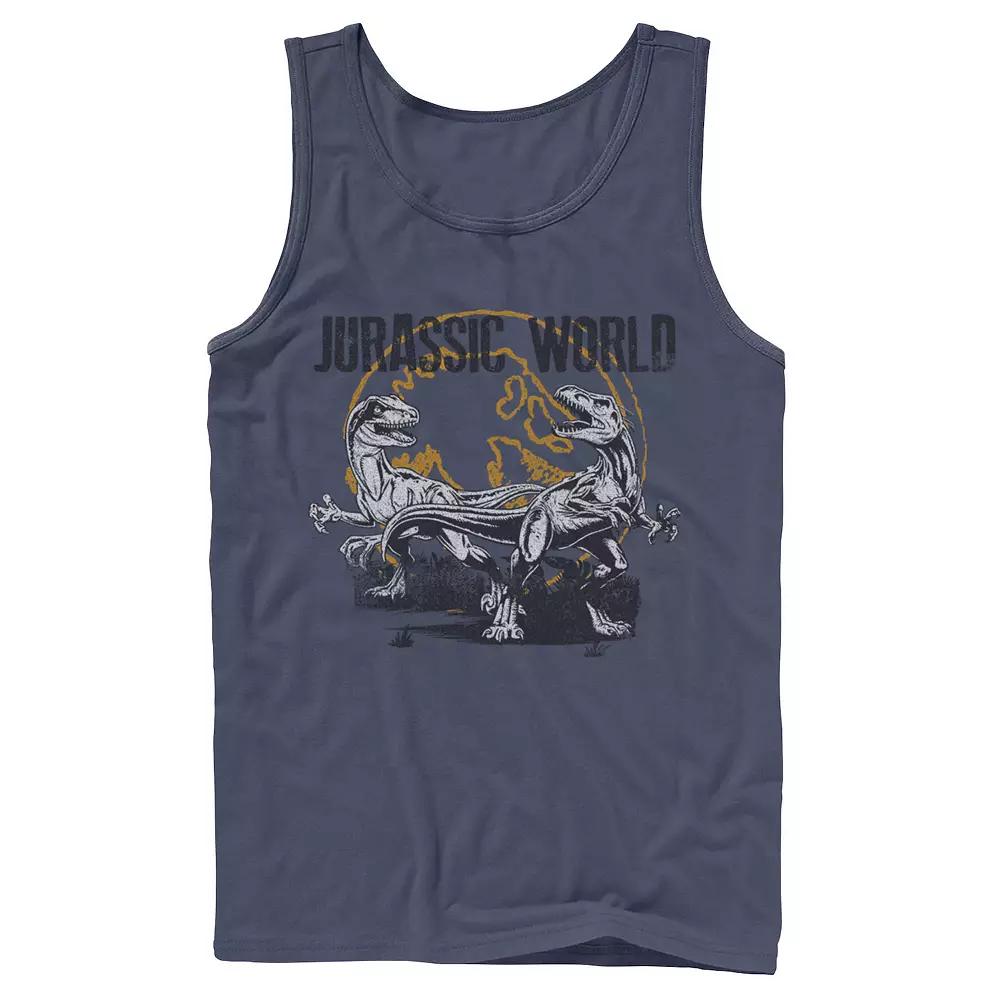 Men's Jurassic World Distressed Raptor Battle Tank Top,  Product Image
