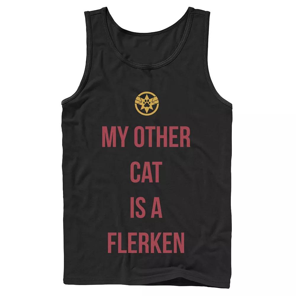 Men's Captain Marvel My Other Cat Is A Flerken Graphic Tank,  Product Image