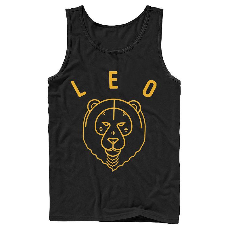 Men's Leo Yellow Ink Sketch Tank Top,  Product Image