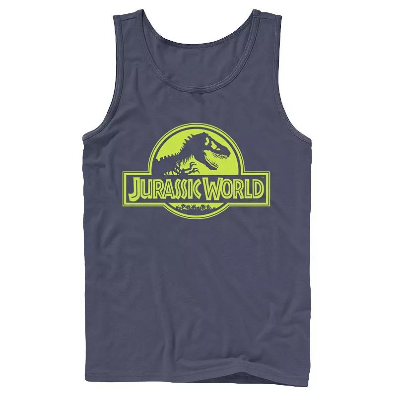 Men's Jurassic World Neon Logo Tank Top,  Product Image
