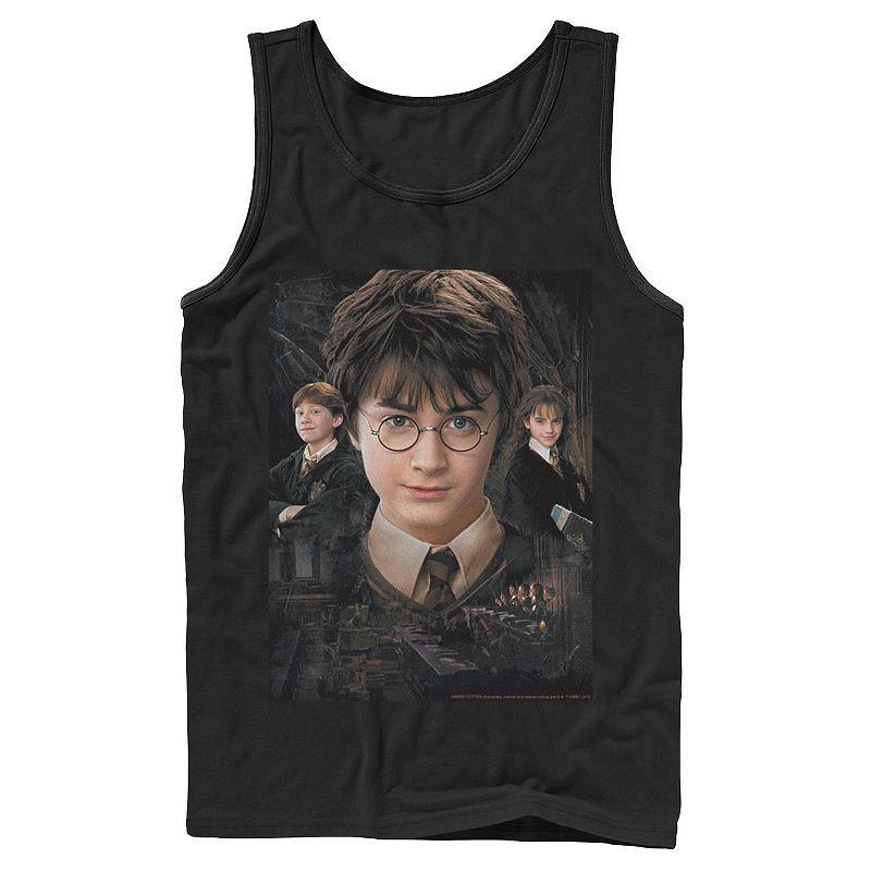 Men's Harry Potter Chamber Of Secrets Harry Ron Hermione Poster Graphic Tank Top,  Product Image