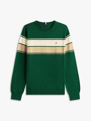 Block-Stripe Crewneck Sweater Product Image