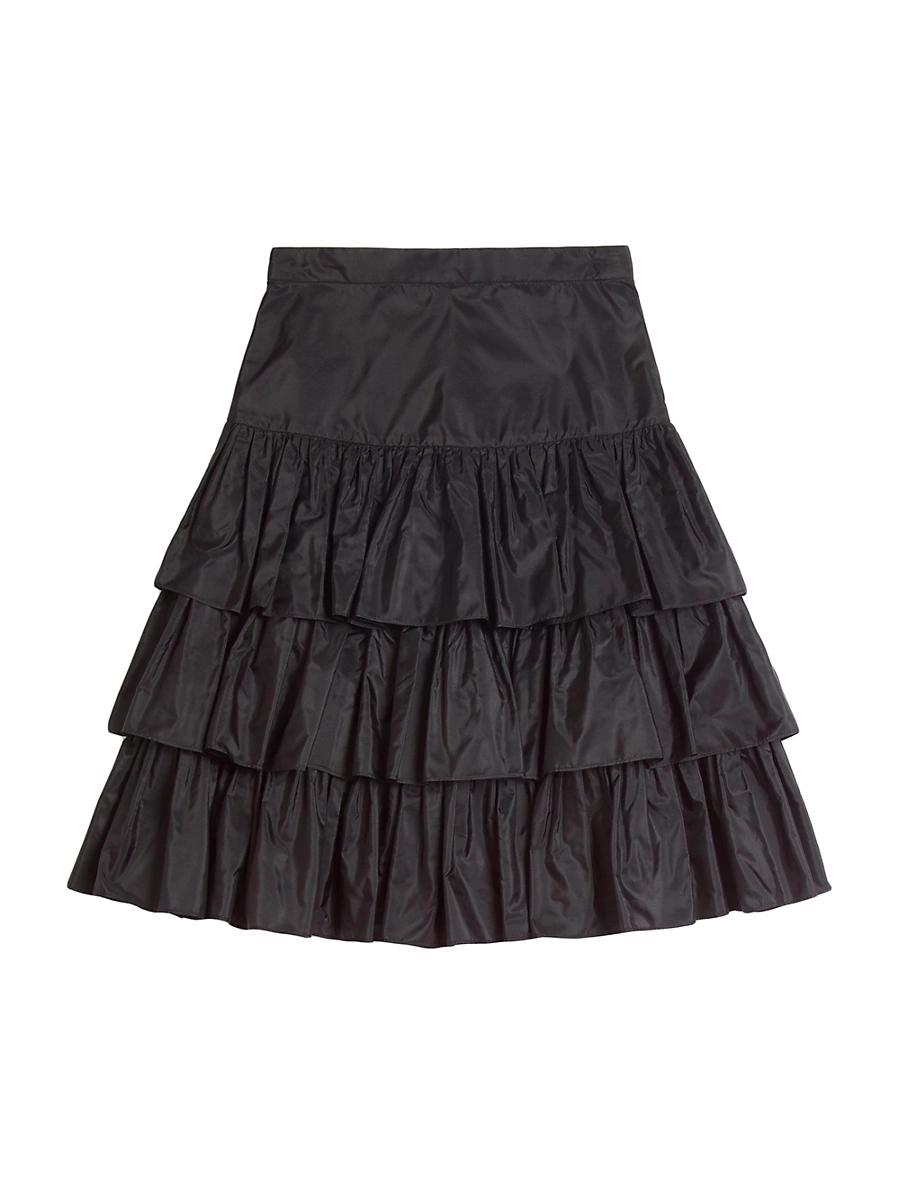 Womens Ruffled Taffeta Skirt Product Image