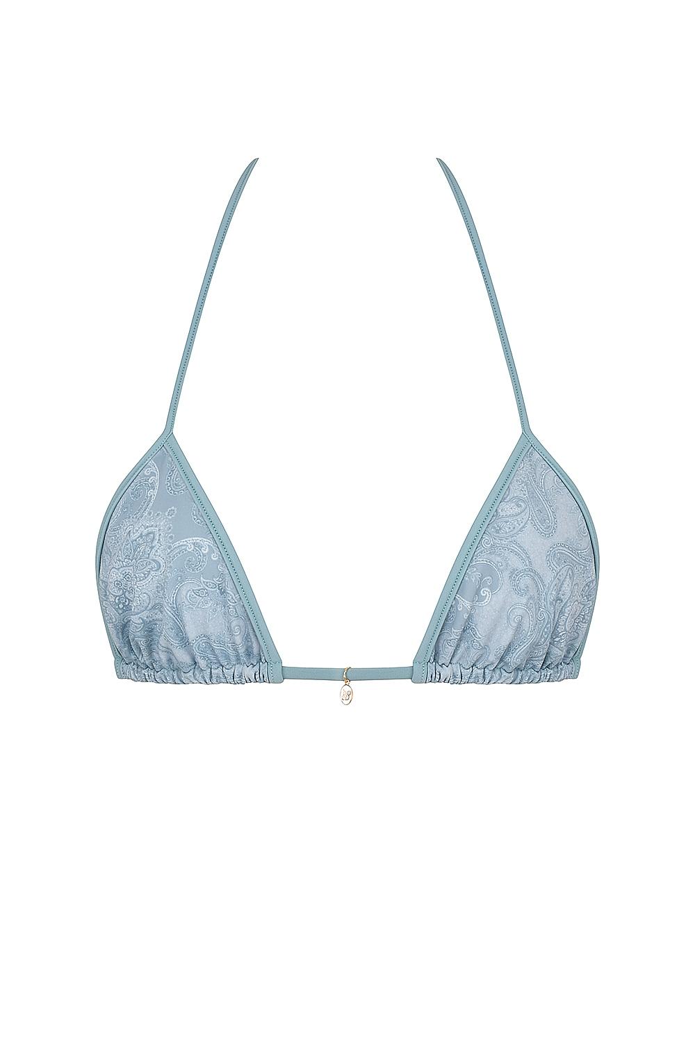 Bali  blue paisley triangle bikini top Product Image