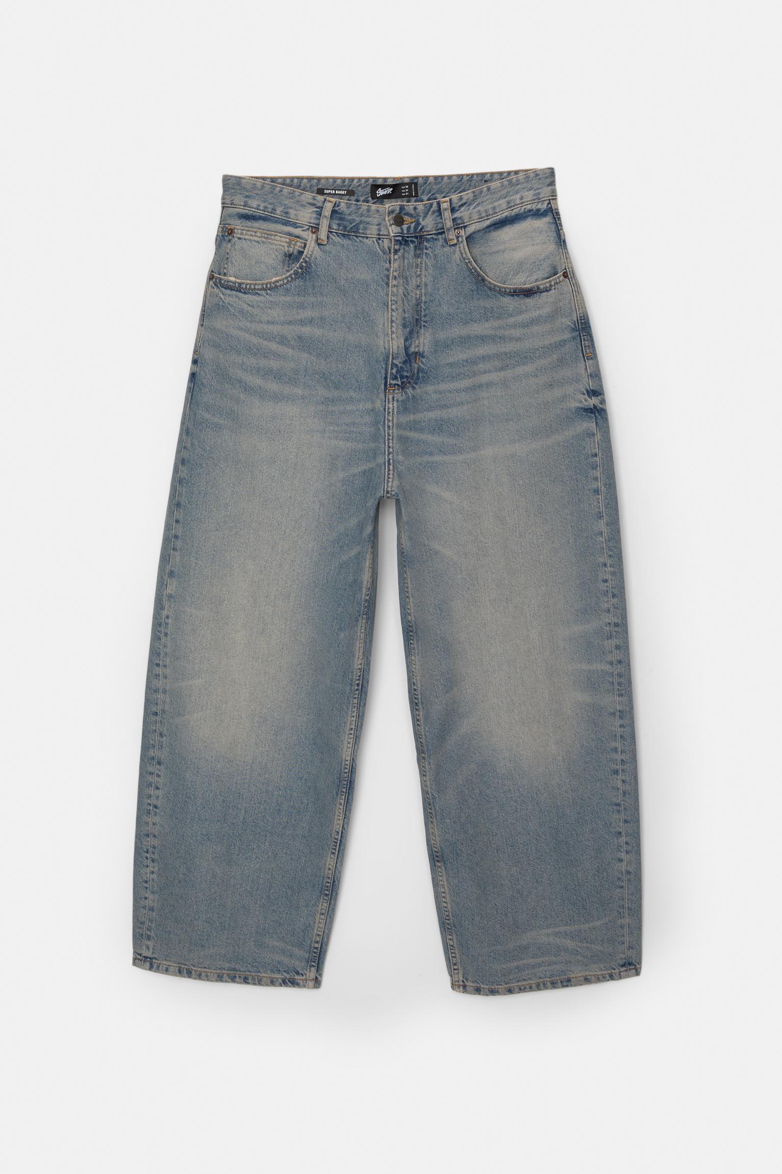 Super baggy washed finish jeans Product Image