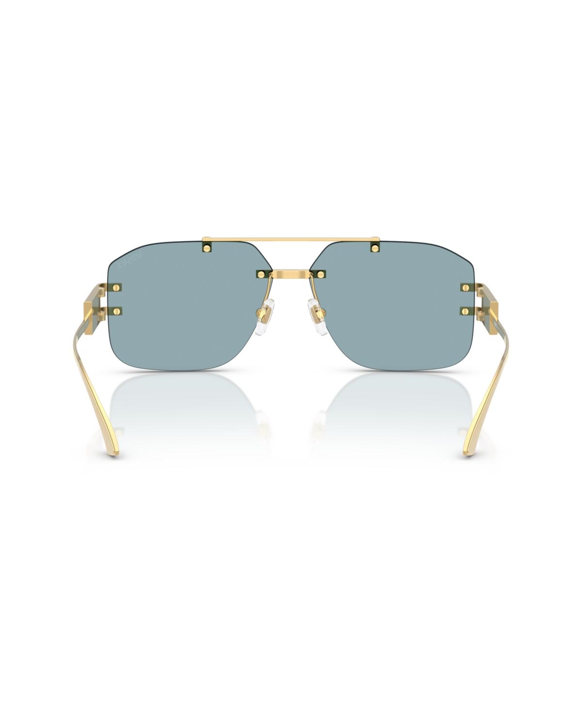 VERSACE 60mm Rectangular Sunglasses In Dark Grey Product Image