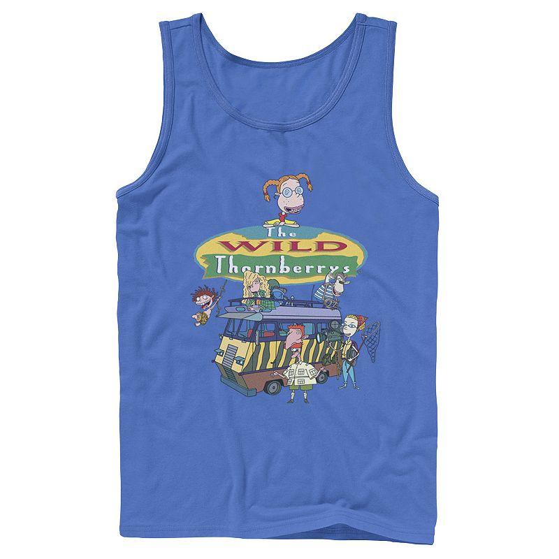 Men's Jurassic Park Gradient Sunset Logo Icon Tank Top,  Product Image