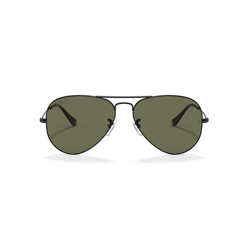 Ray-Ban Aviator Classic Sunglasses Frame Green Lenses Polarized Product Image