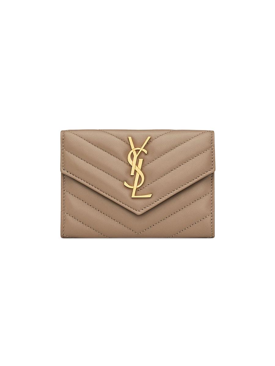 Womens Cassandre Matelass Small Envelope Wallet in Lambskin Product Image