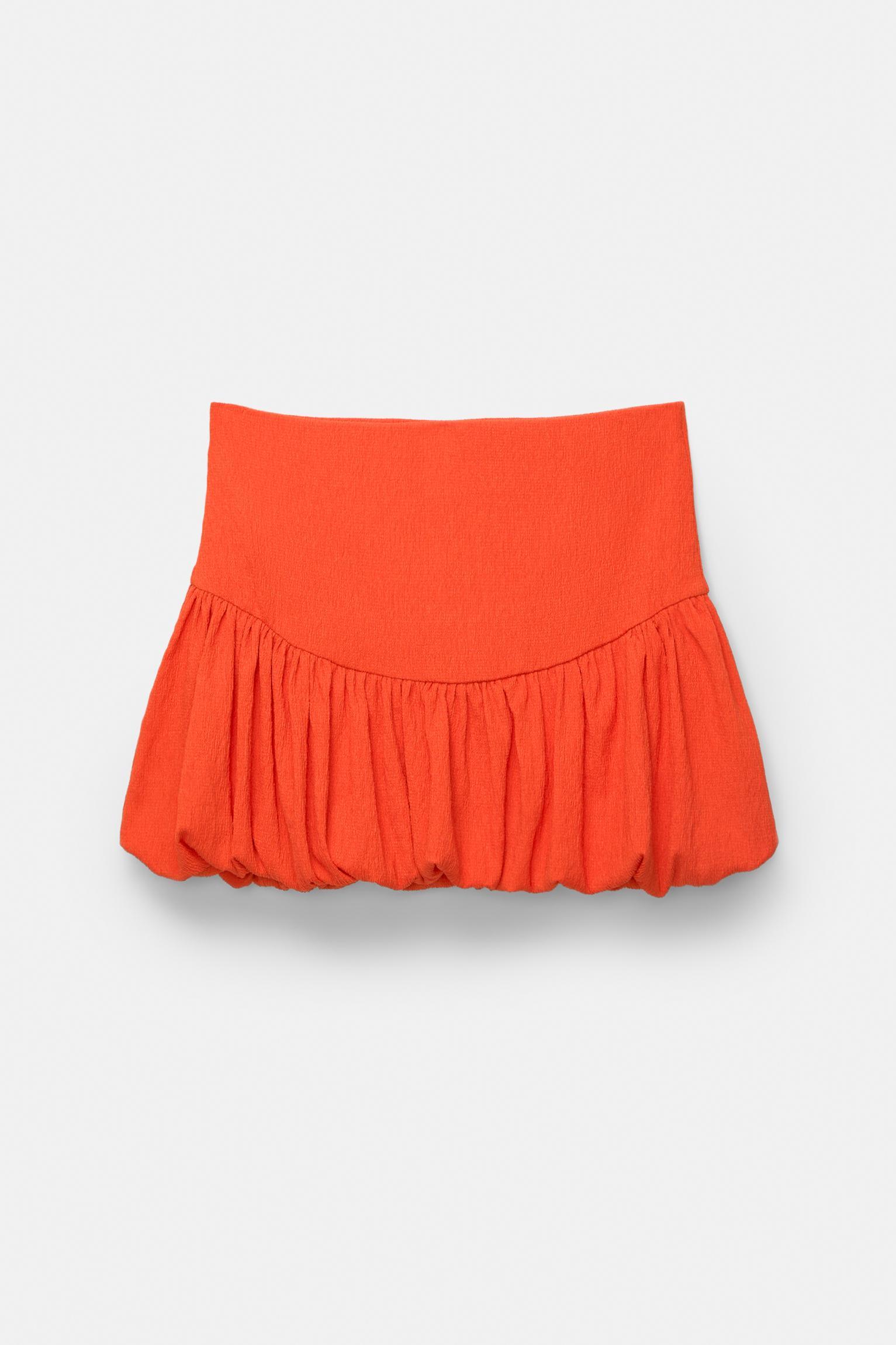 Balloon mini skirt with yoke detail Product Image
