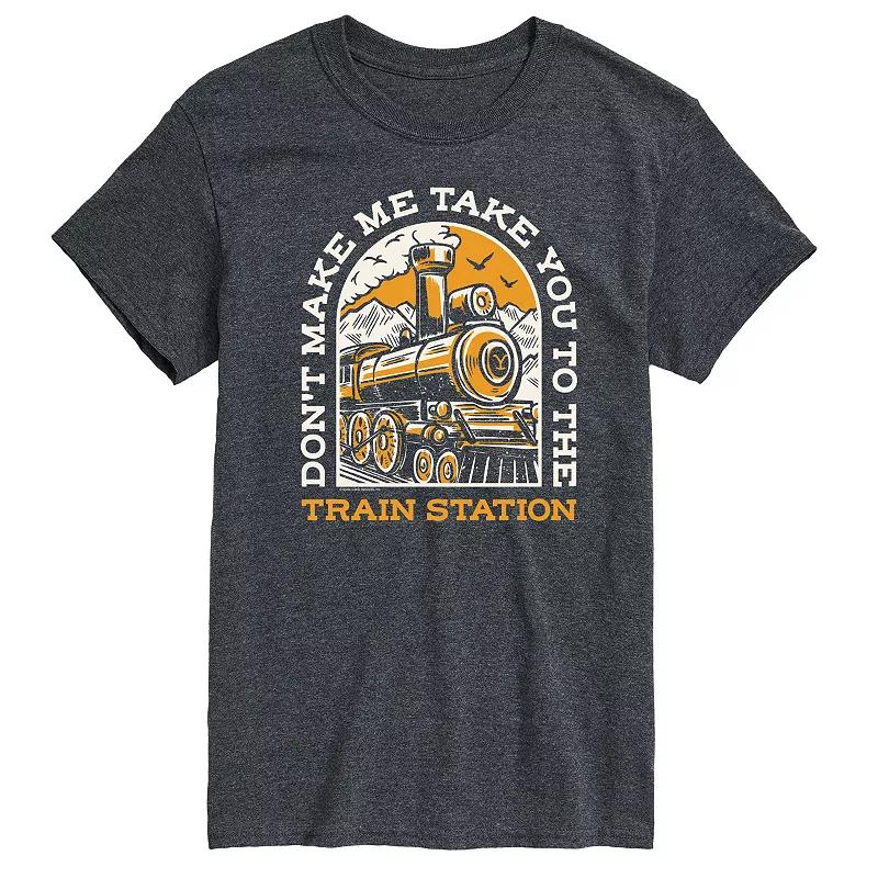Big & Tall Yellowstone Train Station Graphic Tee, Men's,  Product Image