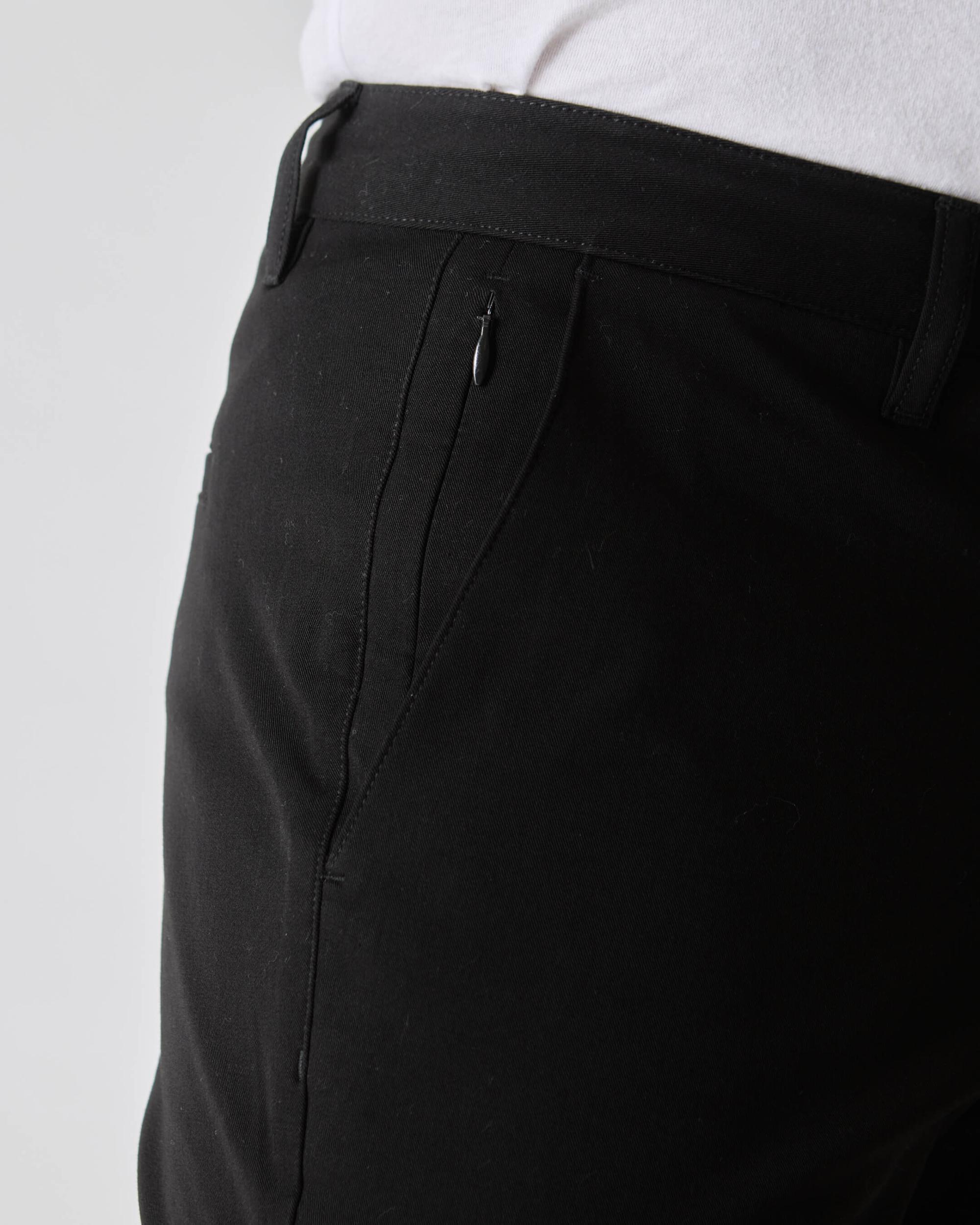 Black Slim Twill Chino Pant Product Image