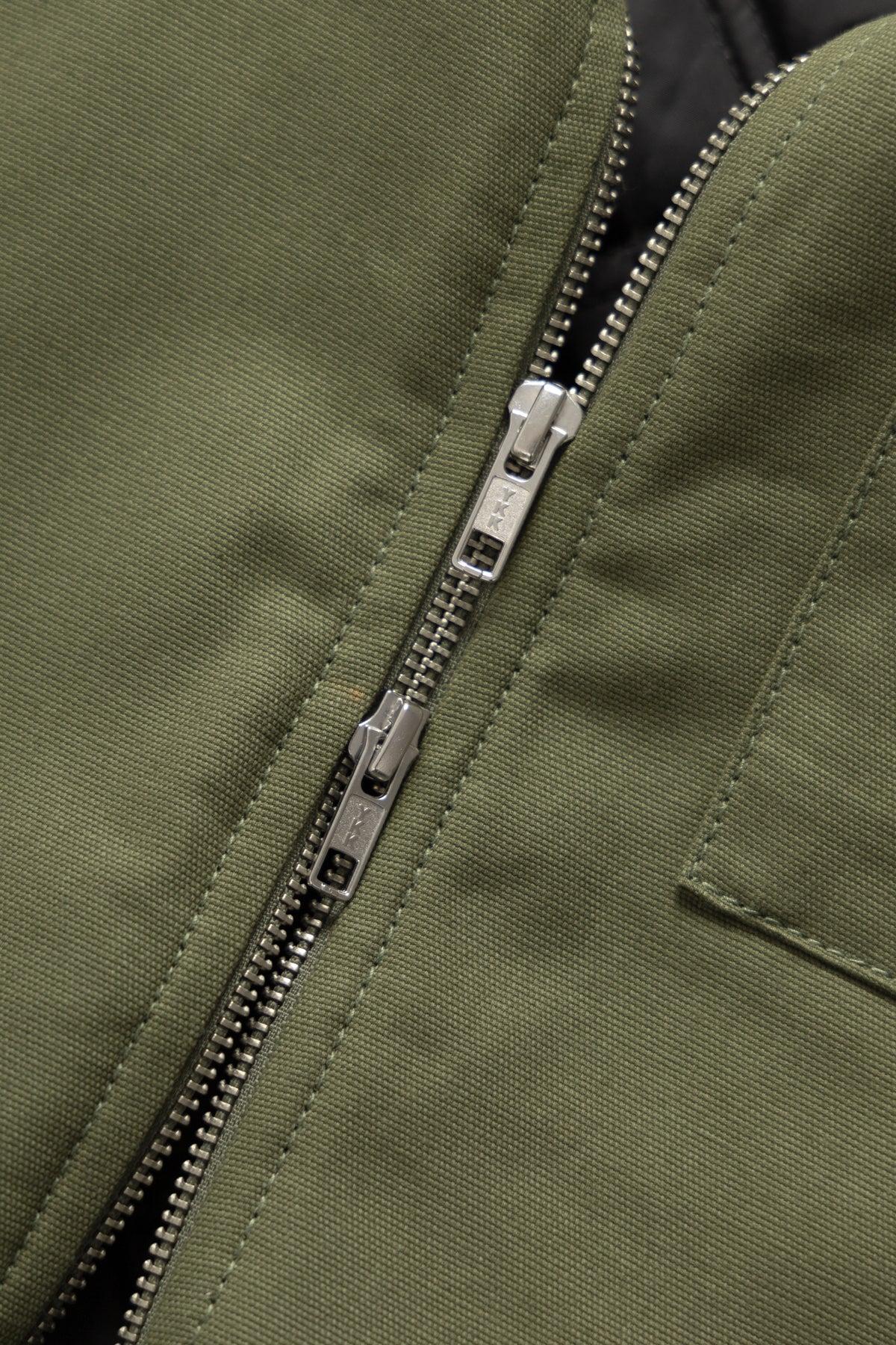 Padded Work Vest Jacket - Olive Product Image