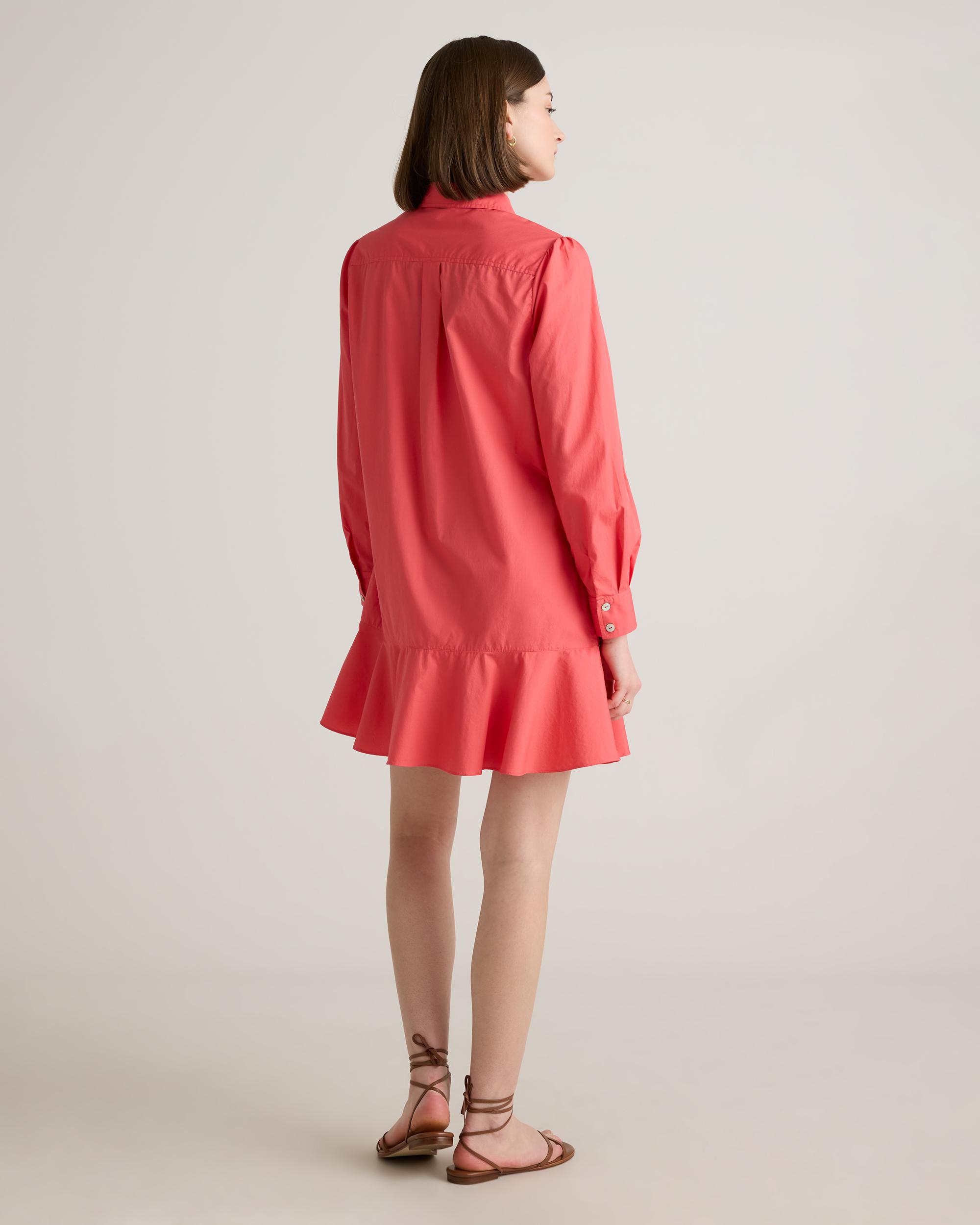 Quince | Women's Poplin Drop Waist Shirt Dress Organic Cotton Product Image