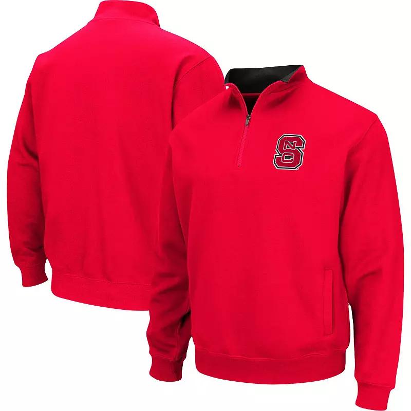 Men's Colosseum Red NC State Wolfpack Tortugas Quarter-Zip Sweatshirt,  Product Image