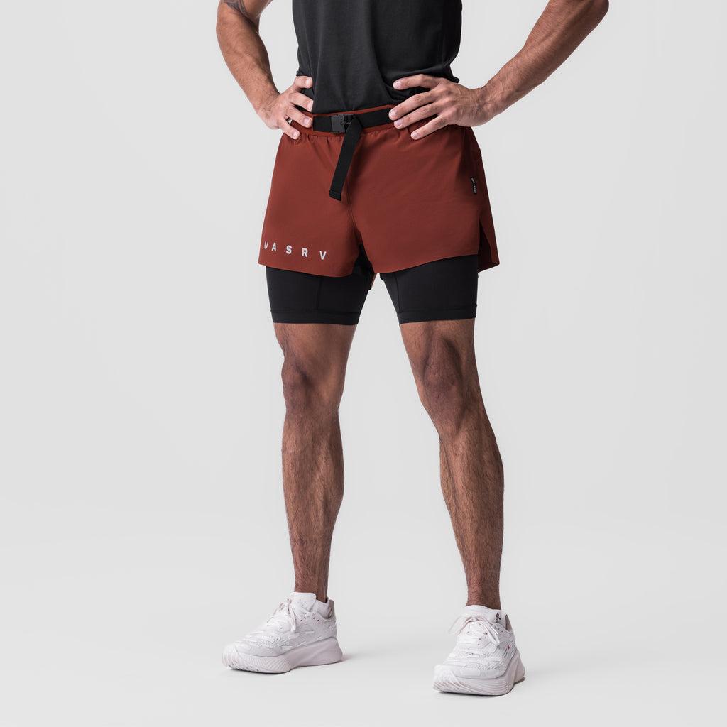 0786. Ripstop 3" Belt Pack Short - Brick/Black Product Image