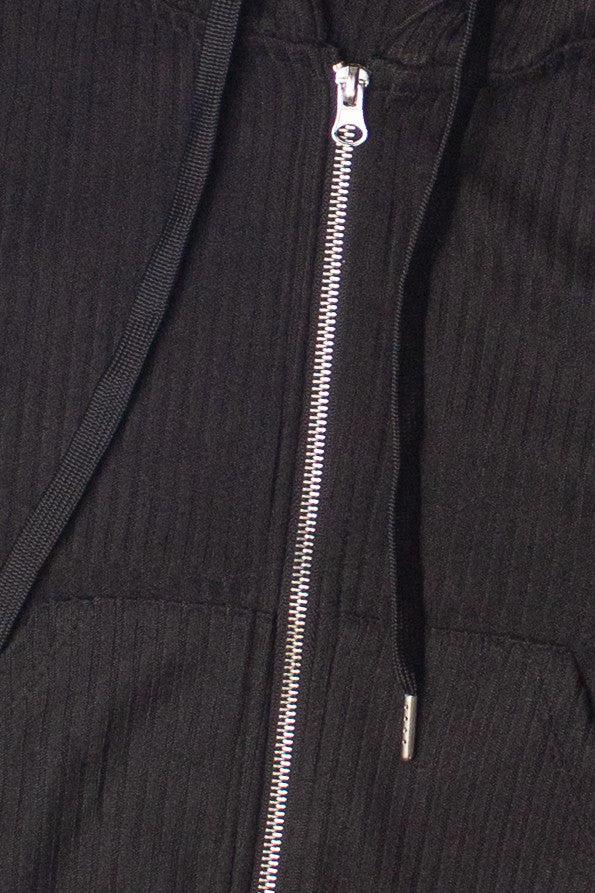 Wide Rib Crop Hoodie Product Image