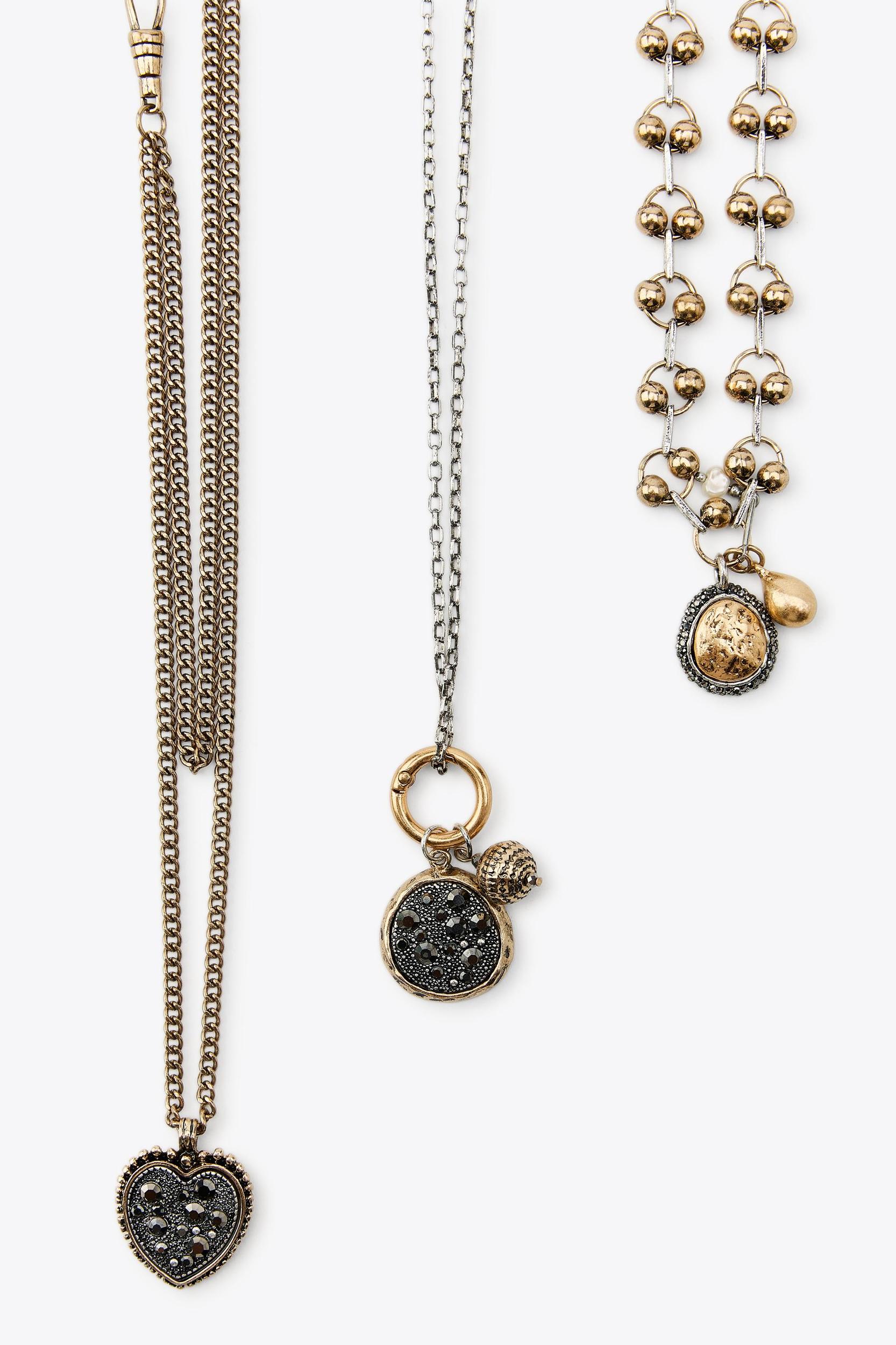 3-PACK OF COMBINATION COIN CHAIN NECKLACES Product Image