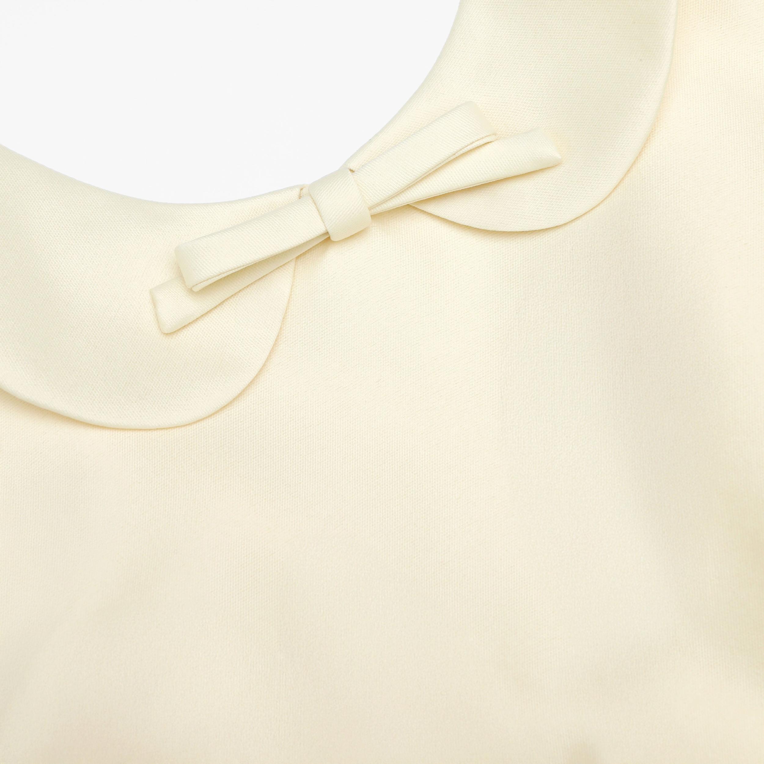 Yellow Taffeta Collared Midi Dress Product Image