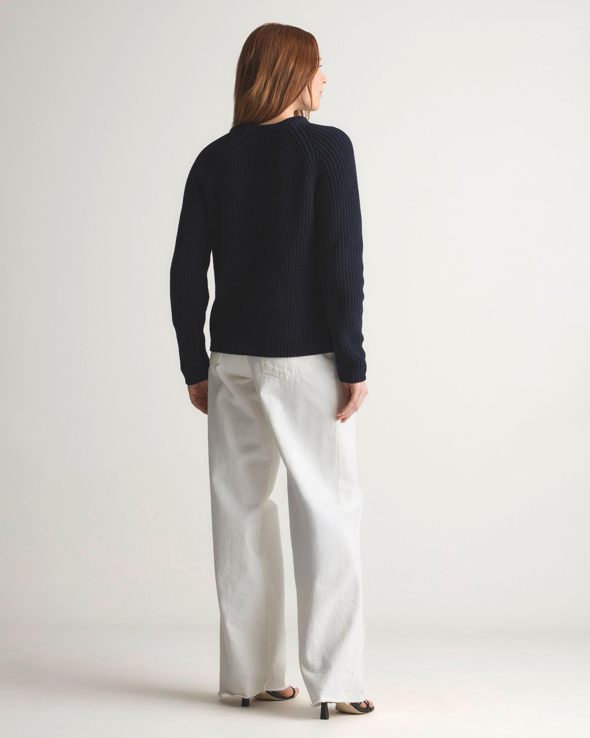 Quince | Women's Fisherman Crew Sweater Organic Cotton Product Image