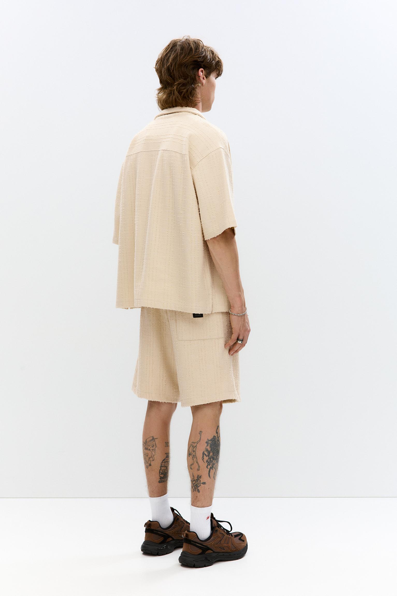 Waffle-knit Bermuda sweatpant shorts Product Image