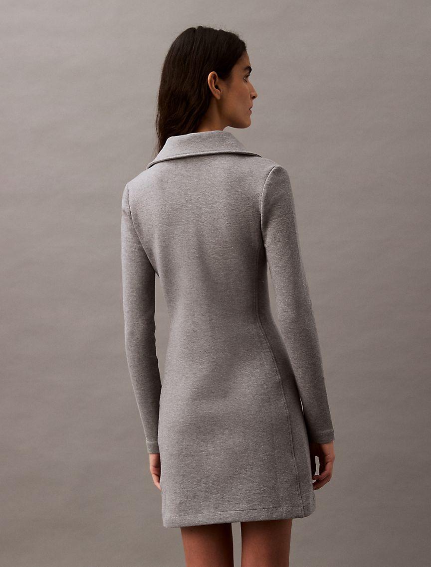 Scuba Zip Collar Mini Dress Product Image