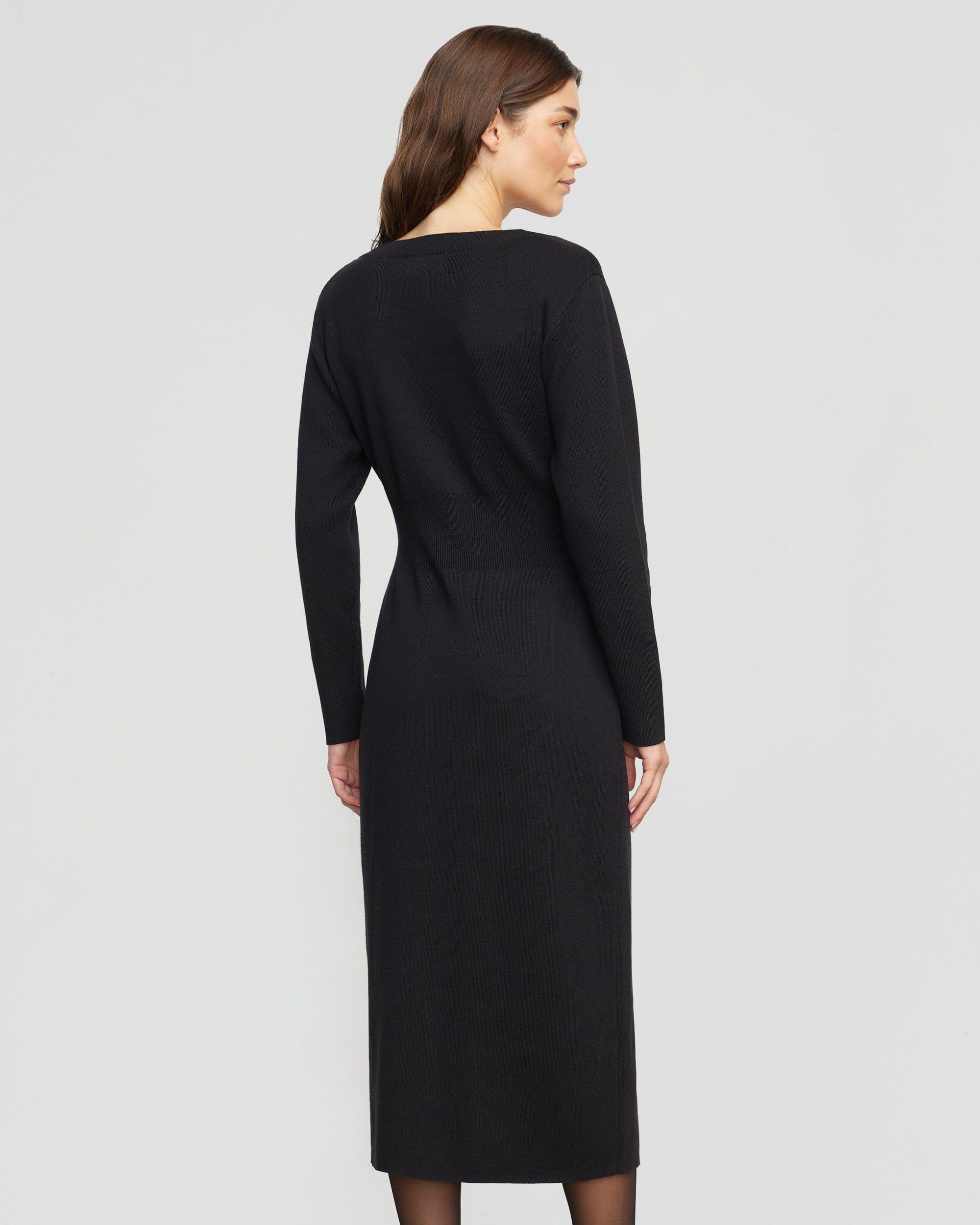 Bora Off-Shoulder V-Neck Sweater Dress Product Image