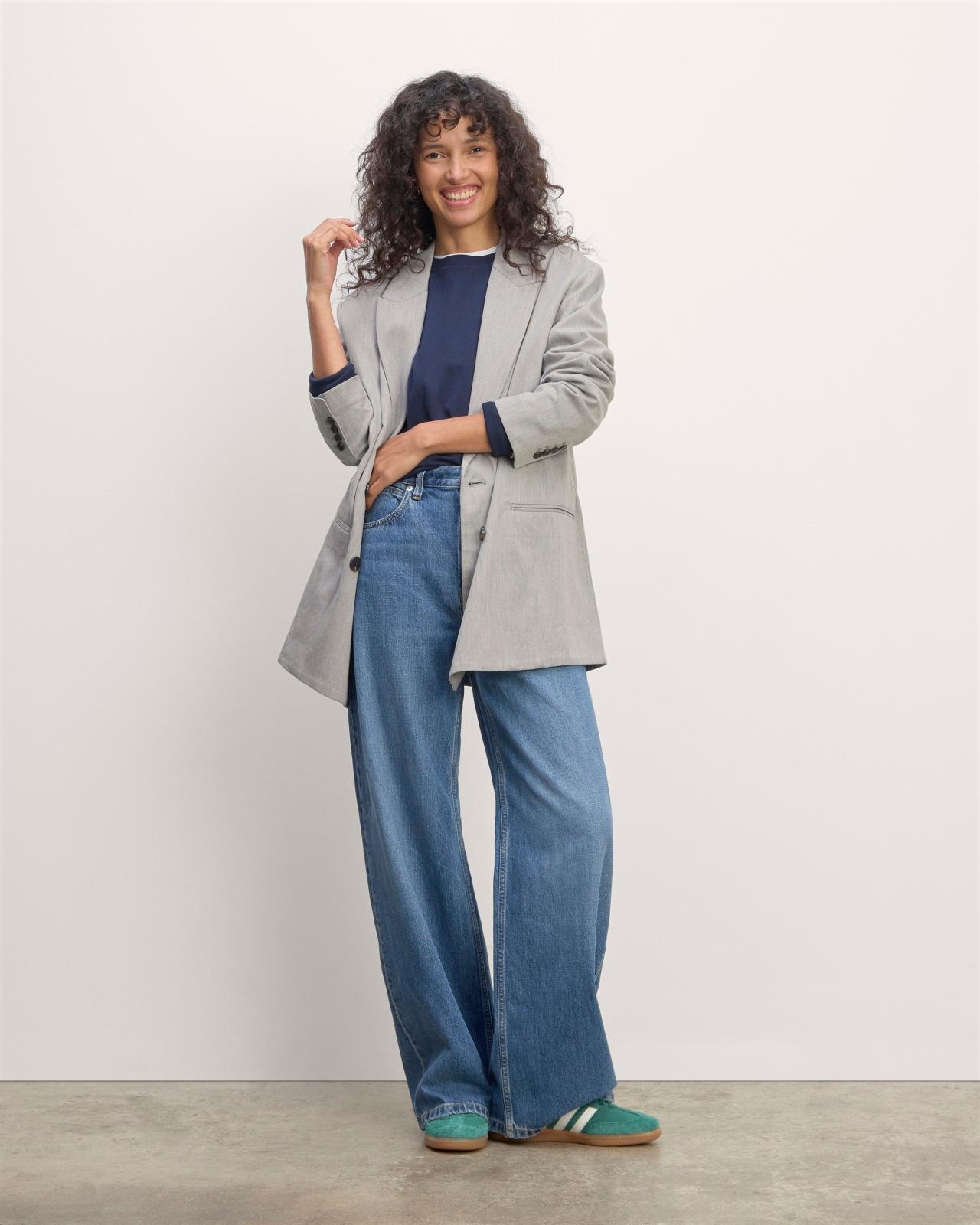 Womens Double-Breasted Blazer in Buttersmooth by Everlane in Heather ST-Shirtl, Size 0 Product Image