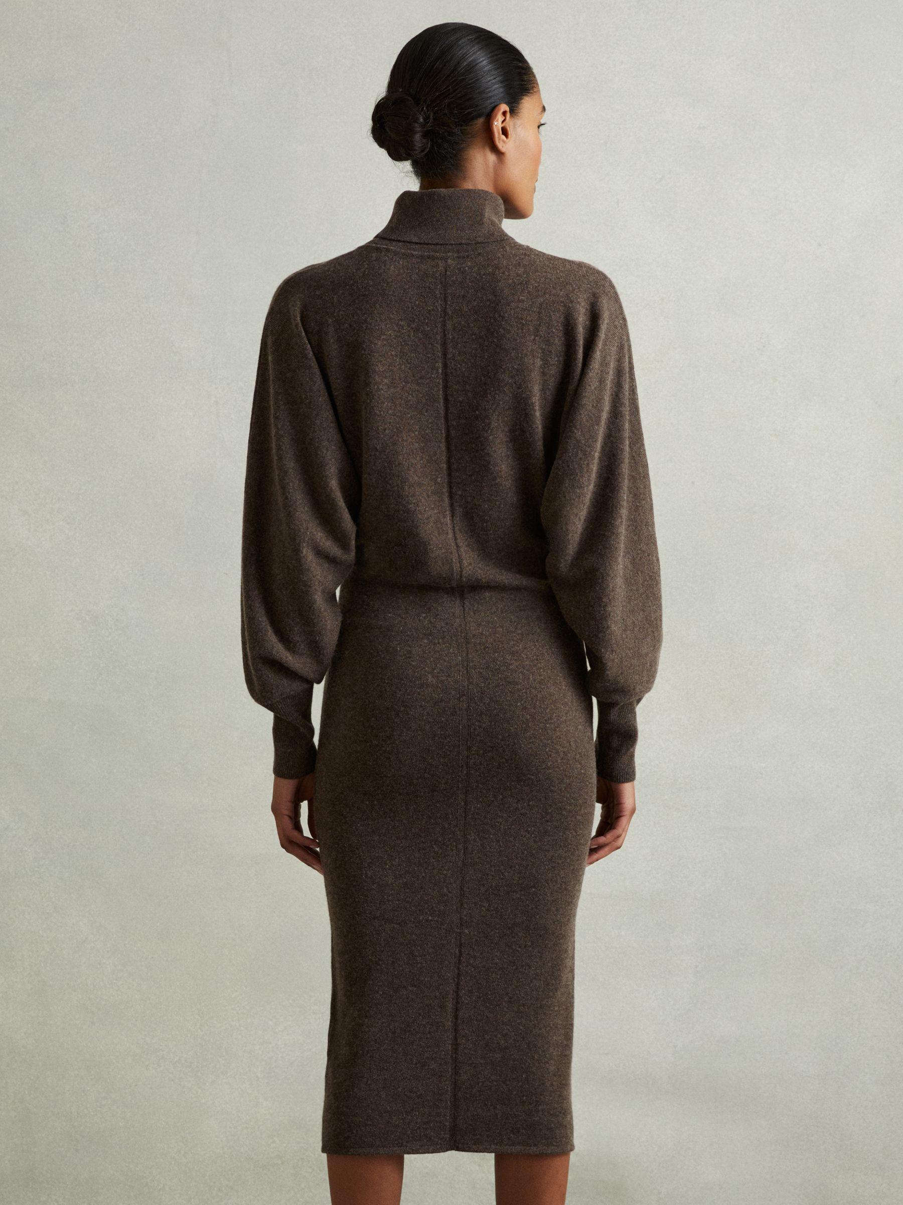 Petite Jumper Dress with Wool and Cashmere in Chocolate Product Image