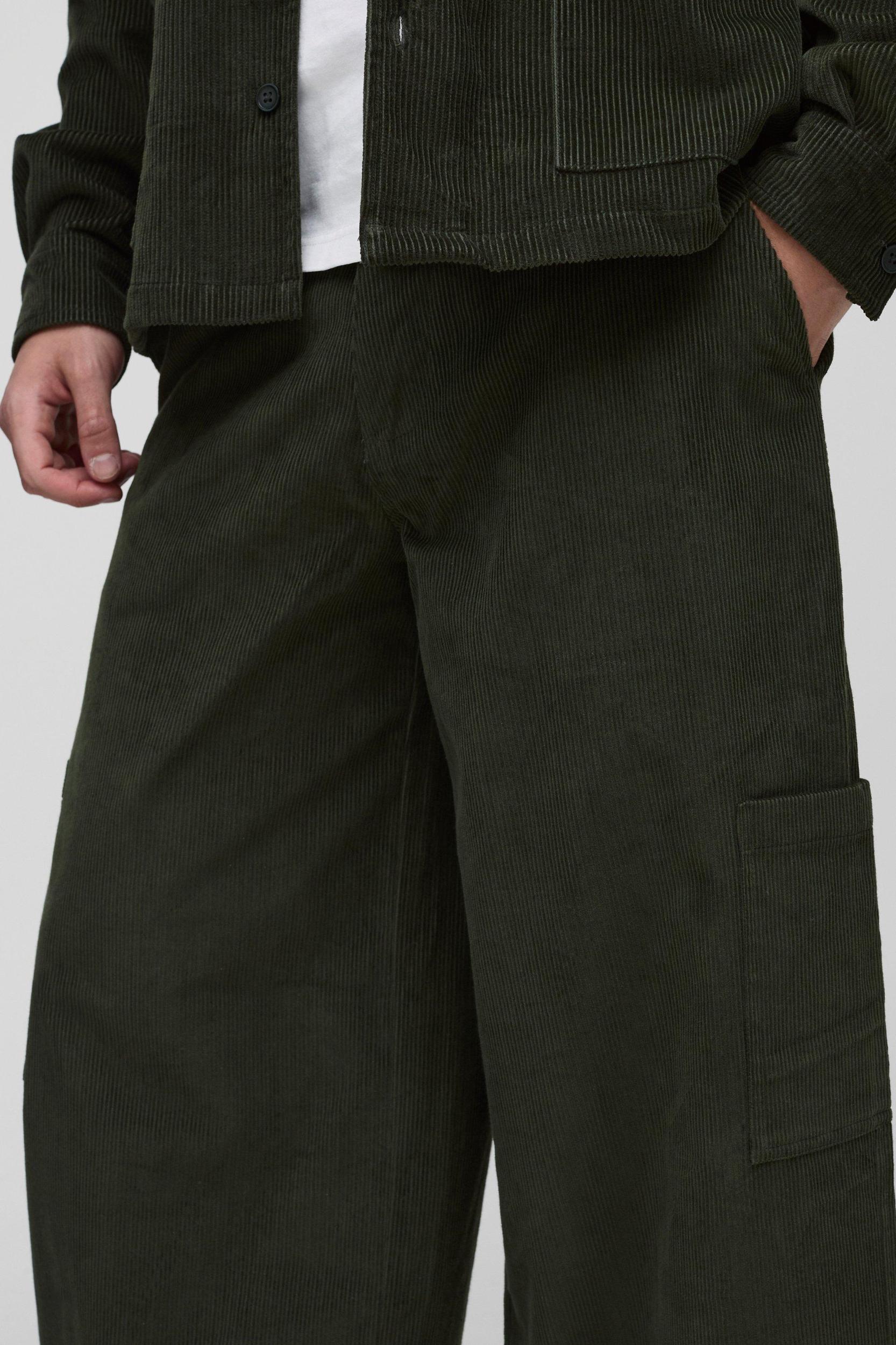Super Baggy Corduroy Multi Pocket Cargo Pants | boohooMAN USA Product Image