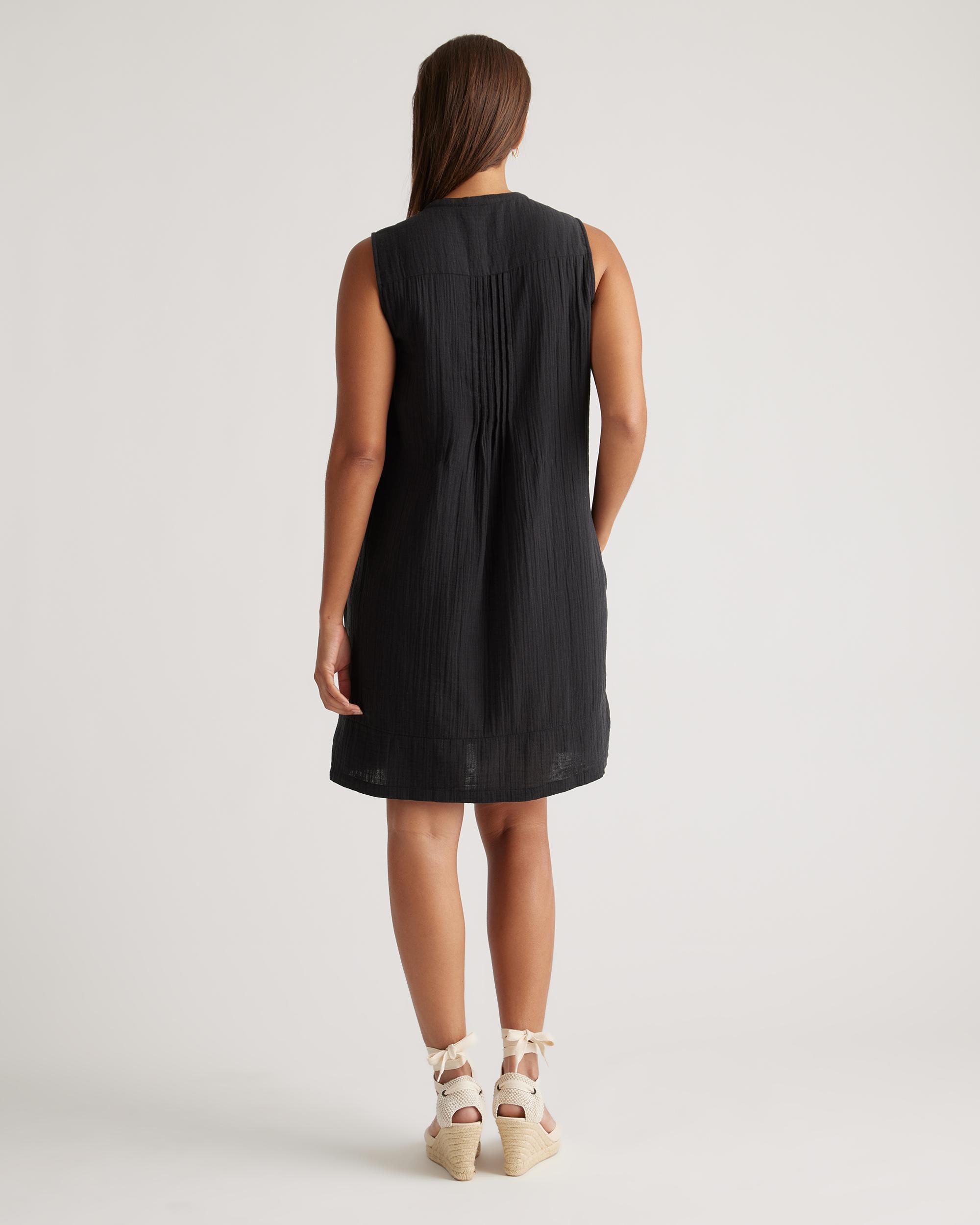 Quince | Women's Gauze Sleeveless Swing Dress Organic Cotton Product Image