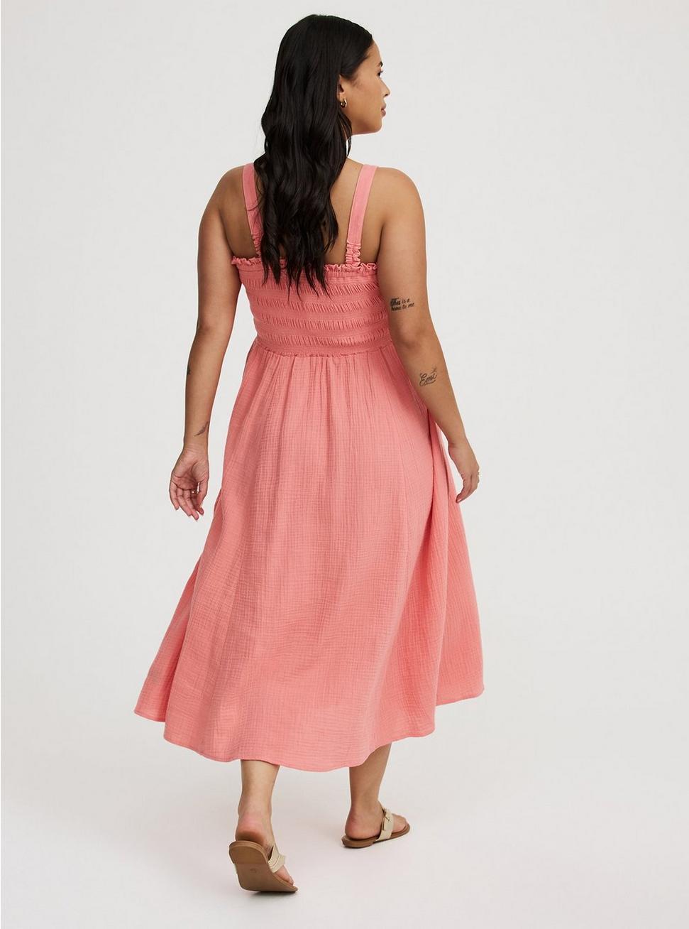 Midi Pucker Gauze Dress Product Image