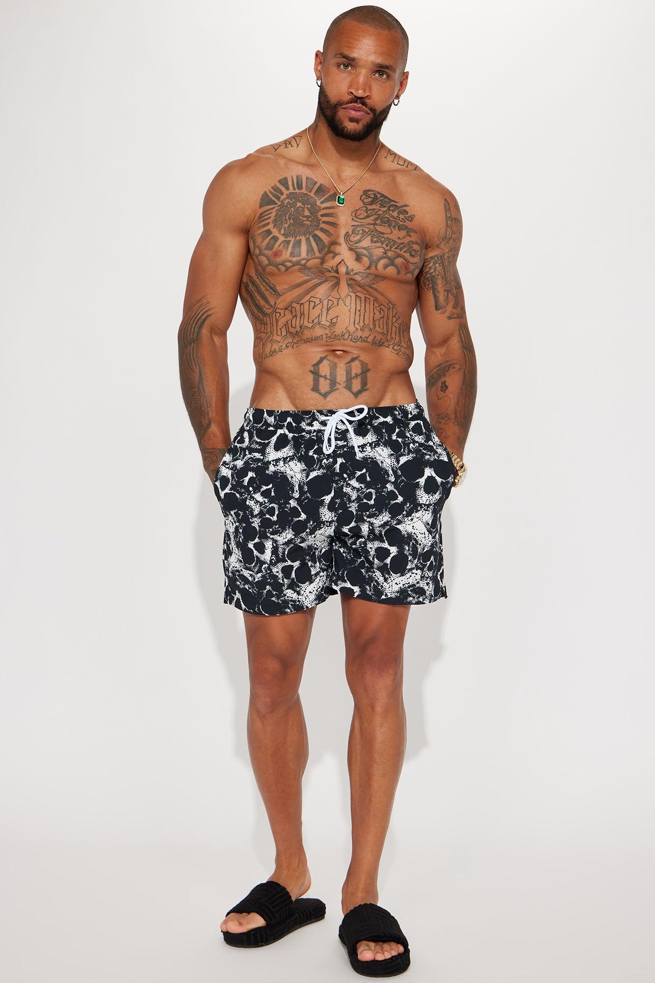 Demon Skull Swim Trunk - Black Product Image