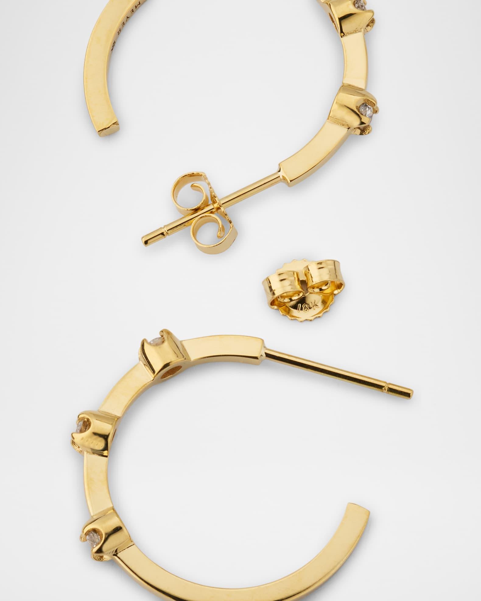 Small Diamond Hoop Earrings Product Image