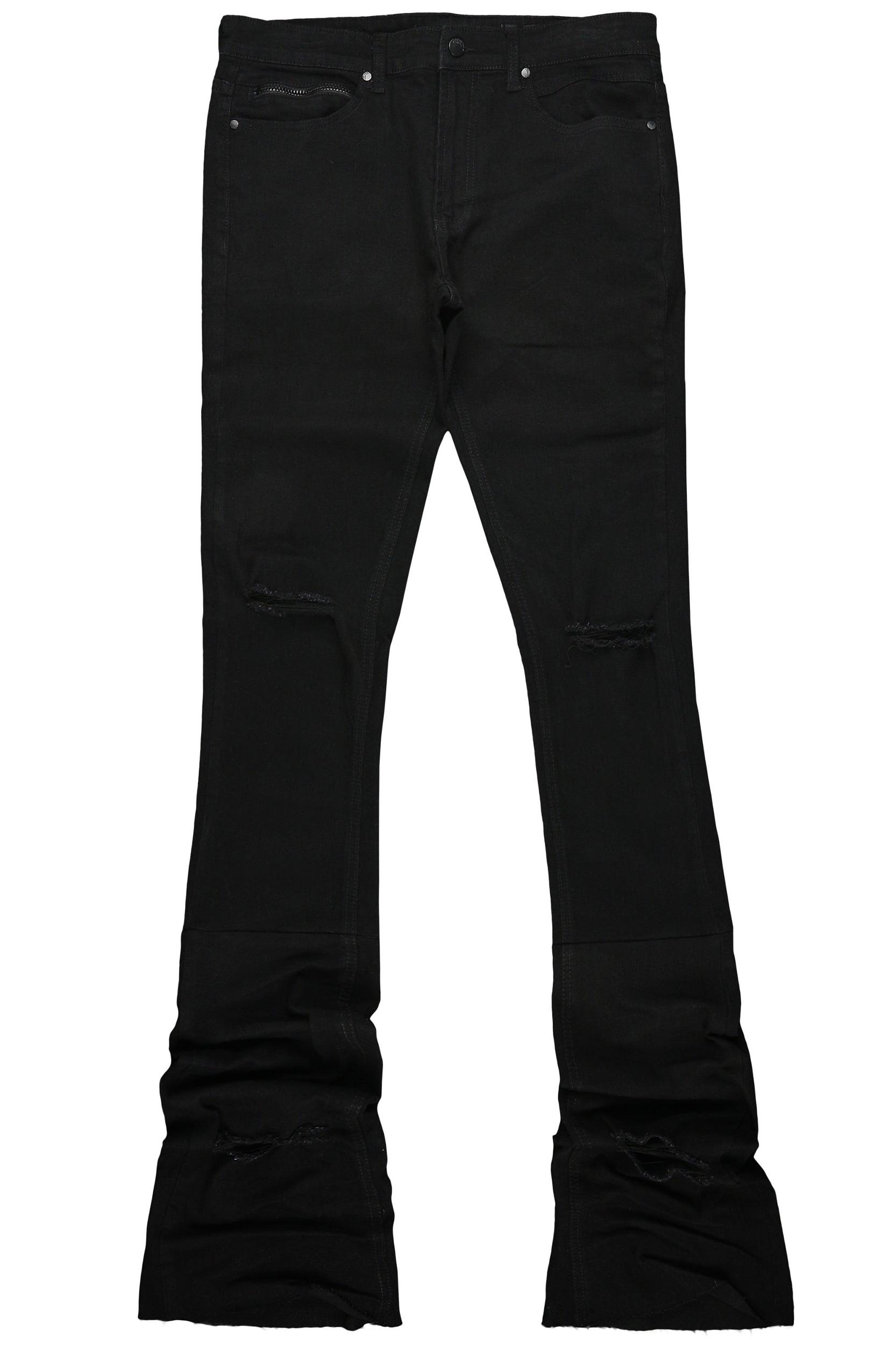 Josiah Black Super Stacked Flare Jean Male Product Image