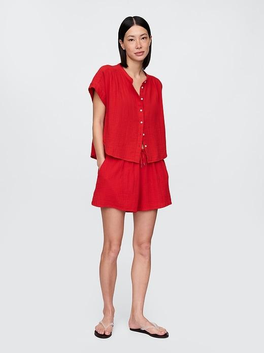 Cotton Gauze Dolman Shirt Product Image