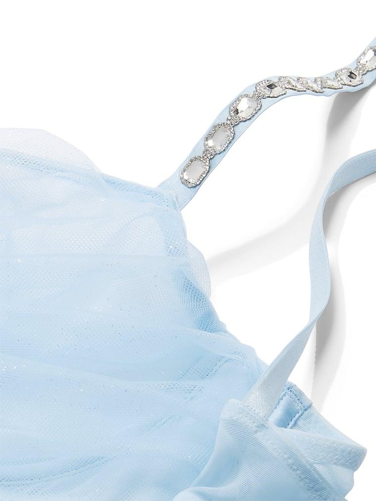 Twinkle Cameo Strap Glitter Tulle Unlined Bra Top Product Image