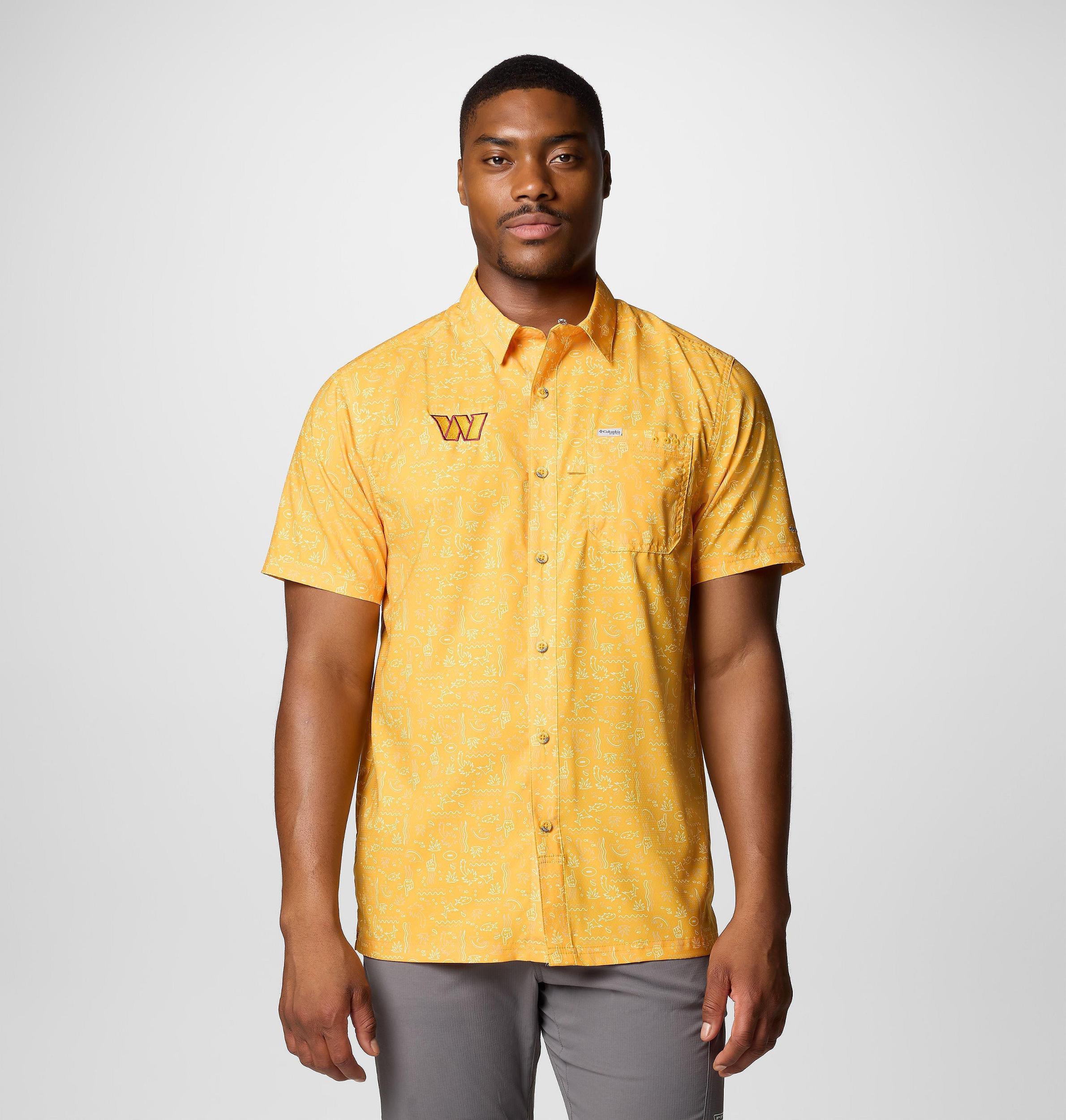 Columbia Mens PFG Super Slack Tide Short Sleeve Shirt - Washington Commanders- Product Image