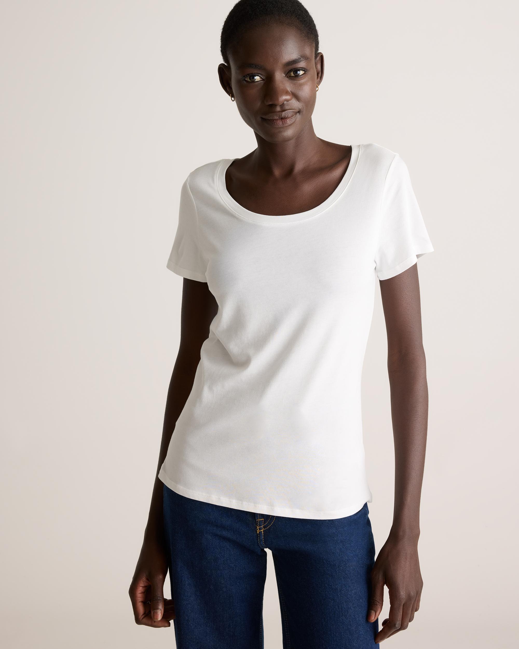 Quince | Women's Cotton Modal Crew Neck T-Shirt Size XS, Cotton/Modal Product Image